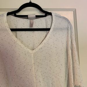 Knox Rose White V-Neck Pullover Sweater size XXL